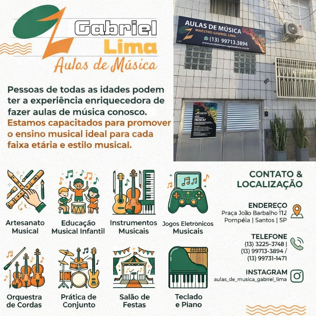 Escola de Música Gabriel Lima - Aulas de música em Santos SP